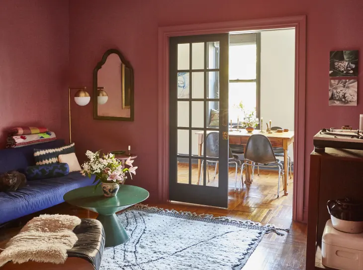 Modern Interior Colour Ideas Using Maroon and Lavender Tones